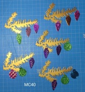 Scrapki Kraków Boże Narodzenie SUPER zestaw gałązki i bombki (MC40)