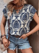 Nowa luźna koszulka vintage boho rozm. S/36