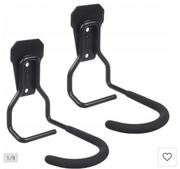 2x stojak na rower wieszak na ścianę uchwyt rowerowy do 20kg stalowy czarny