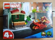 LEGO Marvel Super Heroes 76287 - Iron Man z motocyklem i Hulk, nowy 