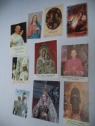 Obrazki święte dewocjonalia zestaw 10 egzemplarzy.