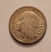 2 zlote 1933 glowa kobiety moneta