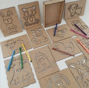 Szablony dla dzieci do rysowania sklejka hdf rysowanki  z drewna 