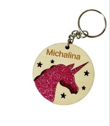 Zawieszka do plecaka drewniana 5 cm, imię, wzory