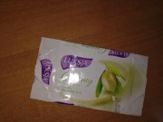 Stare puste opakowanie okładka Luksja Oliwka 2019 mydło w kostce