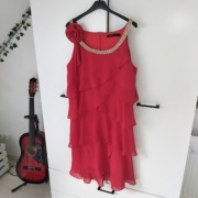 Sukienka elegancka  szyfon cekiny  wieczorowa 