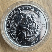 Bestie Tudorów, 5Funtow, BYK , Srebro 999, 2 Oz.