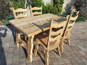 Stół dębowy z krzesłami 