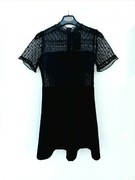 ZARA przepiękna elegancka czarna sukienka z koronką