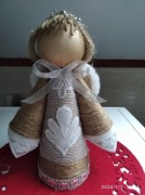 anioł aniołek ze sznurka ozdoba świąteczna