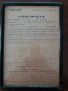 zaświadczenie Armia Krajowa