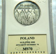 10 zl.  30 rocz. Grudnia PR70  2000