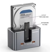 Stacja dokująco - klonująca do dysków 2.5/3.5" HDD/SSD i M.2 SATA i NVMe