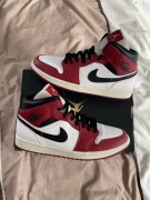 Oryginalne buty Air Jordan 1 Mid Chicago skórzane trampki męskie