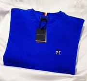 Tommy Hilfiger sweter niebieski  XL merino Italian Yarn Premium Line ck th
