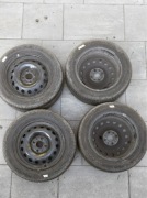 Komplet 4 kół letnich na felgach stalowych Renault Clio, 185/60R15