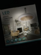 Wentylator sufitowy LED z pilotem, 3 prędkości, cichy, E27