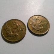 2 x Moneta 5 groszy1949