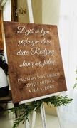Tablica powitalna na ślub 