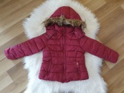 Kurtka bordowa zimowa dla dziewczynki ZARA roz.110