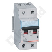 Wyłącznik nadprądowy Legrand 2P C 20A 6kA AC S302 TX3 403529