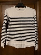 Sweterek H&M rozmiar 158/164 12-14 lat granatowe paski