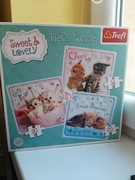 Trefl Puzzle 3w1 Sweet Lovely Słodkie kotki 34809