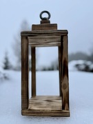 Lampion drewniany kolor opalany 