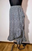 Niebieska asymetryczna spódnica z falbankami r. M/L