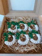 Zestaw BOX ozdoby świąteczne zawieszki na choinkę makrama 6 sztuk