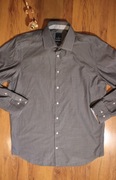 Koszula Daniel Hechter r.41 szara męska wzór dł rękaw bawełna