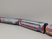 Lokomotywa pasażerska   elektryczna ChS4T  brązowa  Model kartonowy zabawka