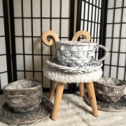 Komplet kosze, donice na kwiaty, osłonki, plecione, wiklina