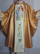 Ornat Chrystus Zmartwychwstały, złoty, stuła wewnętrzna, szaty liturgiczne 