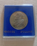 1000 tysiąc złotych Jan Paweł II 1982 Ag w kasecie 