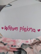 Naklejka winylowa na lustro / szybę - Witaj piękna