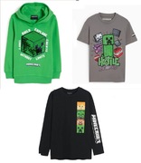Minecraft zestaw bluza t-shirt C&A bluzka Cool Club 146 11 lat stan idealny