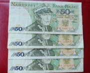 Banknoty 50 zł PRL
