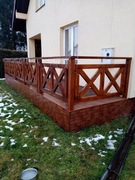 Balustrada krzyzowa, drewniana 