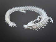 Smok drukowany 3D 40 cm biały