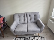 Zestaw wypoczynkowy Bosto – sofa + fotel + pufa (tkanina C Deluxe)