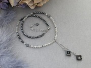 Naszyjnik z labradorytu i hematytu UNIKAT 