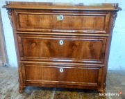 Komoda po renowacji oryginalna fornir czereśniowy po renowacji politurowana