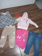 Ubranka dla dziewczynki rozmiar 86