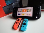 NINTENDO SWITCH V2 + Nitro Deck + JOY CON blue/red KOMPLET Switch !
