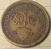 Monako 50 centymów 1924