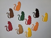 Scrapki kot 10 szt. 39x27 mm mix kolorów jesiennych gramatura 160 g/m2