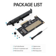 Karta adapter SSD M.2 PCIe NVME na PCIe Gen3/4 X4