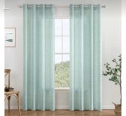 2 Pack Zasłony 140x225cm. Len 30%. Półprzezroczyste Na Przelotkach
