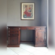Biurko drewniane duże kolonialne, szer. 160 cm